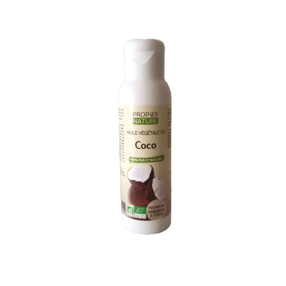 HUILE VÉGÉTALE DE COCO VIERGE BIO 100ML HUILE VÉGÉTALE DE COCO VIERGE BIO 100ML